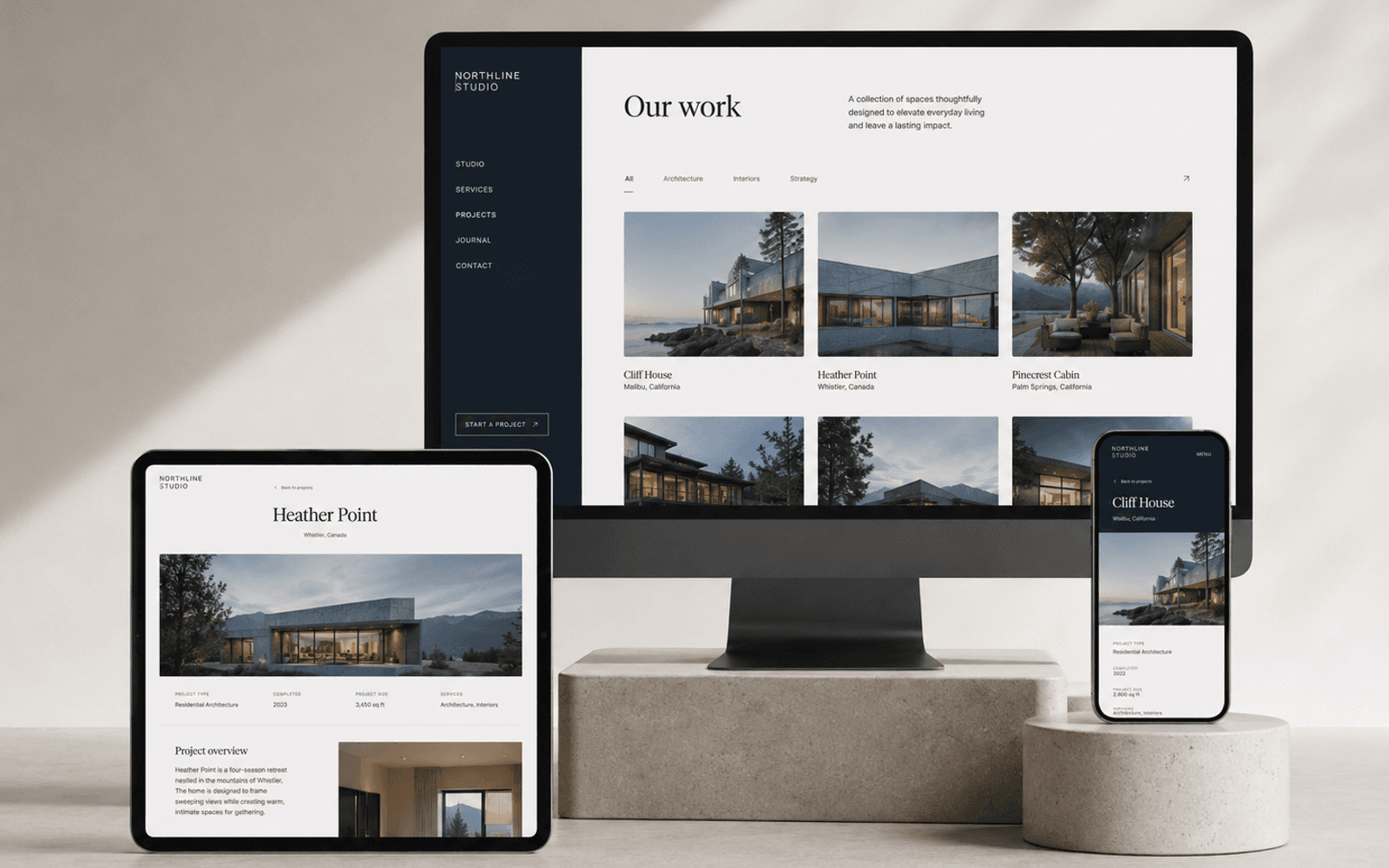 Nexus SaaS dashboard UI kit displayed on desktop and mobile devices
